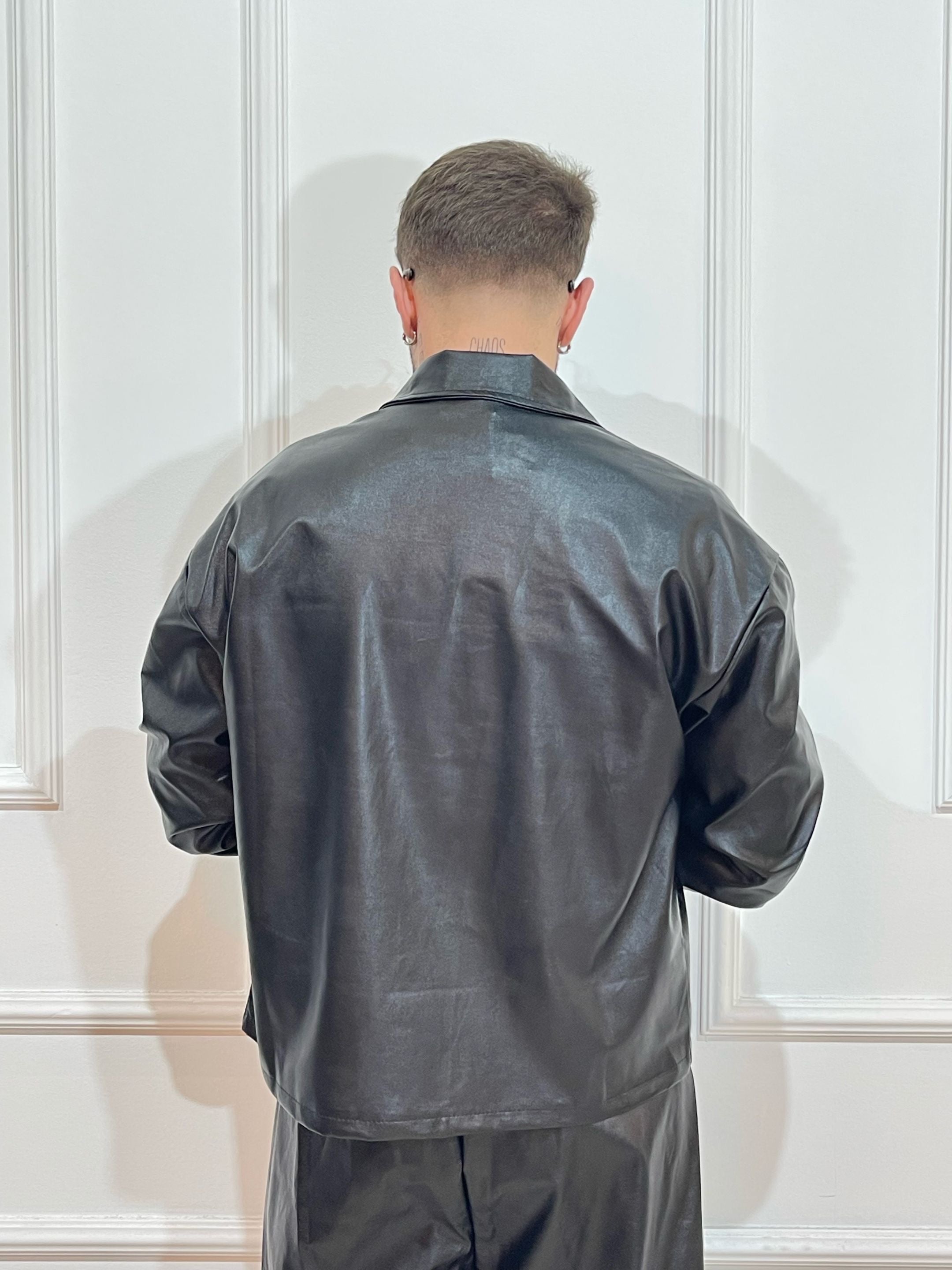 Camicione Eco-Pelle Boxy-Fit